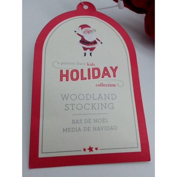 Pottery Barn Kids Alice Angel Woodland Christmas Holiday Stocking Quilted Xmas - Picture 5 of 9